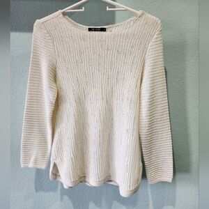 NIC+ZOE | Women's Sweater | White | Petite Small